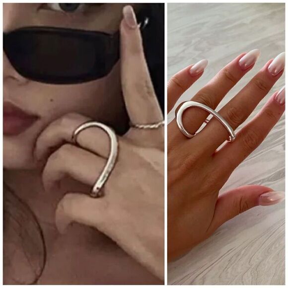 Last one!! The Nike Ring two finger ring in 925 - Picture 2 of 11